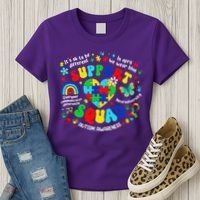 Family Autism Support Squad Autism Awareness Sped Teacher Women's T-Shirt thumb 3
