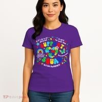 Family Autism Support Squad Autism Awareness Sped Teacher Women's T-Shirt thumb 4