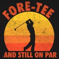 ForeTee And Still On Par Funny 40th Birthday Golfer USA-Made Doggie Bandana thumb 2
