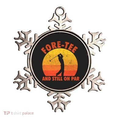 ForeTee And Still On Par Funny 40th Birthday Golfer Ornament