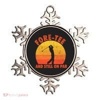 ForeTee And Still On Par Funny 40th Birthday Golfer Ornament thumb 0