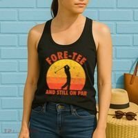 ForeTee And Still On Par Funny 40th Birthday Golfer Women's Tank Top thumb 2