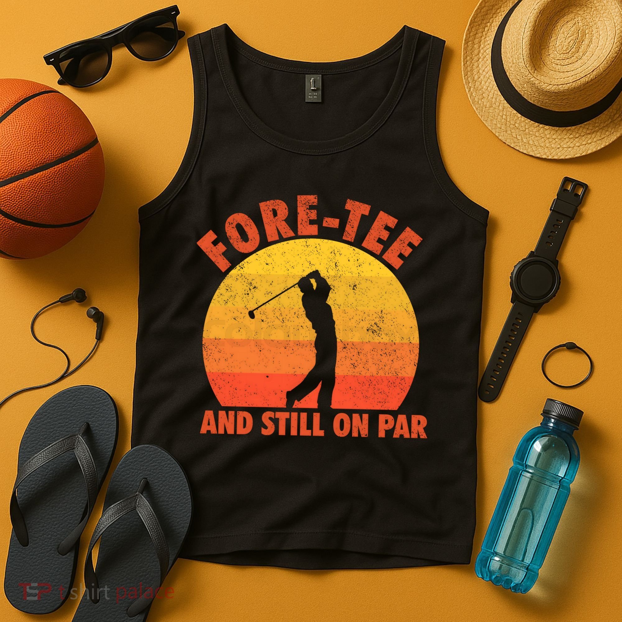 ForeTee And Still On Par Funny 40th Birthday Golfer Tank Top