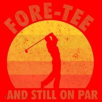 ForeTee And Still On Par Funny 40th Birthday Golfer Santa Hat thumb 1
