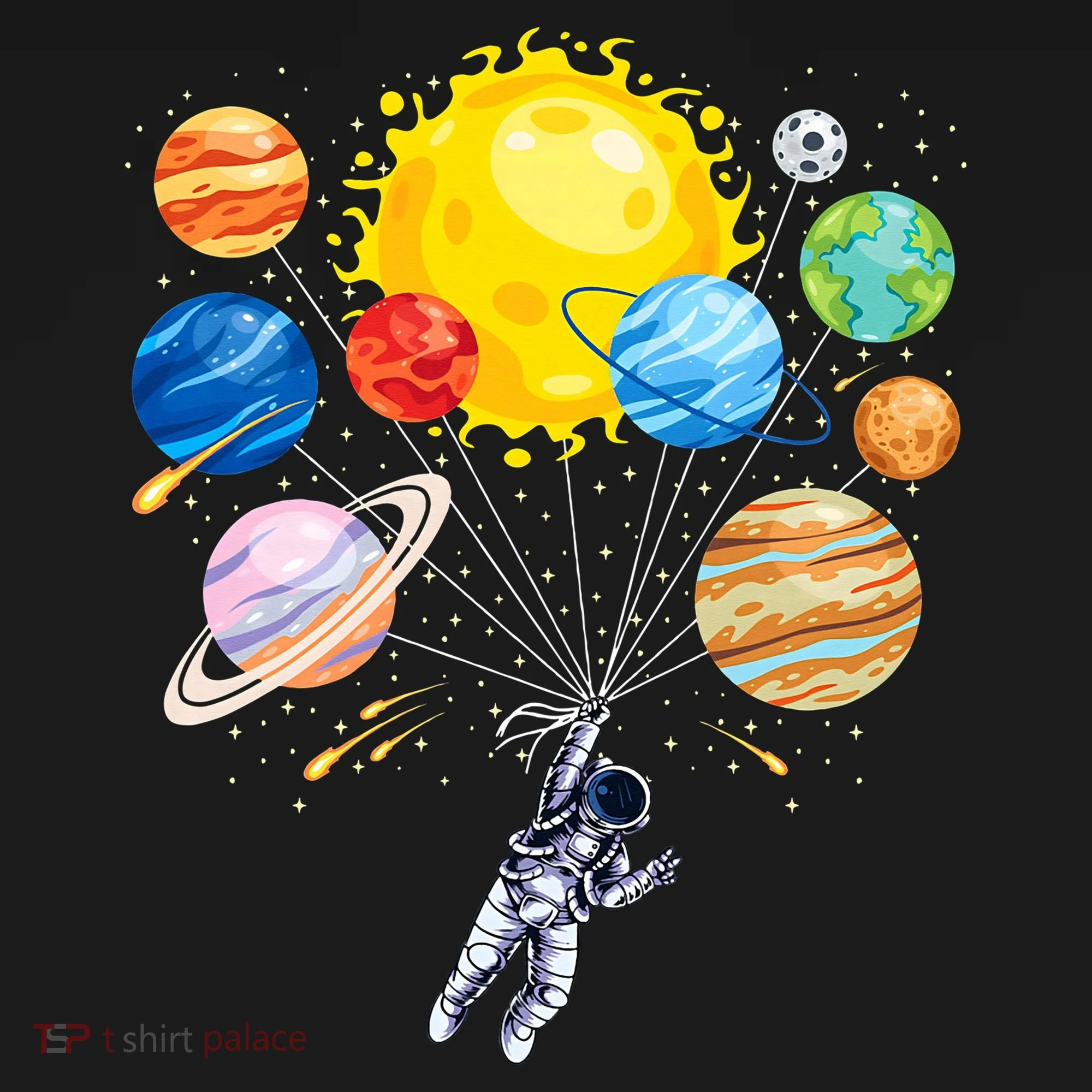 Funny Astronaut Space Balloon Planet Science Solar System Doggie Tank