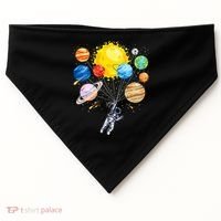 Funny Astronaut Space Balloon Planet Science Solar System USA-Made Doggie Bandana thumb 0