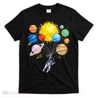 Funny Astronaut Space Balloon Planet Science Solar System T-Shirt thumb 0
