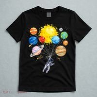 Funny Astronaut Space Balloon Planet Science Solar System T-Shirt thumb 5