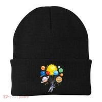 Funny Astronaut Space Balloon Planet Science Solar System Beanie thumb 0