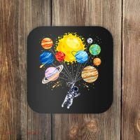 Funny Astronaut Space Balloon Planet Science Solar System Coaster thumb 0