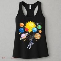 Funny Astronaut Space Balloon Planet Science Solar System Women's Tank Top thumb 3