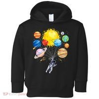 Funny Astronaut Space Balloon Planet Science Solar System Toddler Hoodie thumb 0