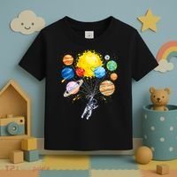Funny Astronaut Space Balloon Planet Science Solar System Toddler T-Shirt thumb 3
