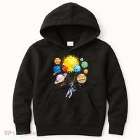 Funny Astronaut Space Balloon Planet Science Solar System Kids Hoodie thumb 0