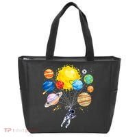 Funny Astronaut Space Balloon Planet Science Solar System Tote Bag thumb 0