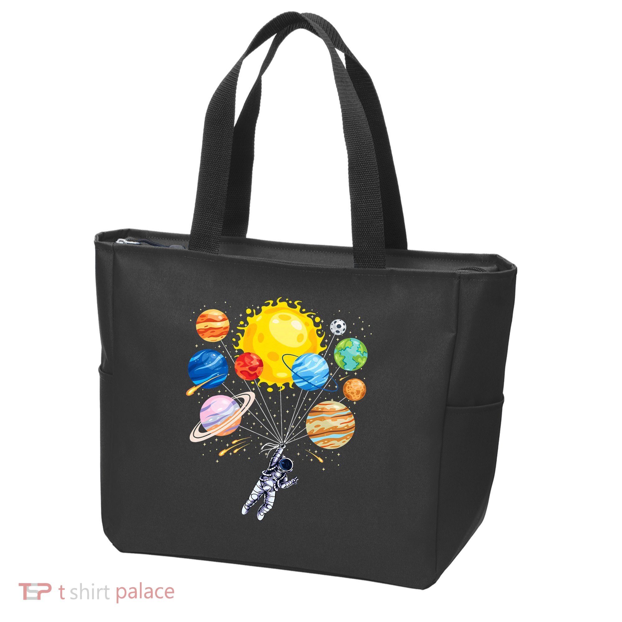 Funny Astronaut Space Balloon Planet Science Solar System Tote Bag