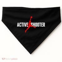 Funny Active Shooter Basketball Lovers sarcasm USA-Made Doggie Bandana thumb 0