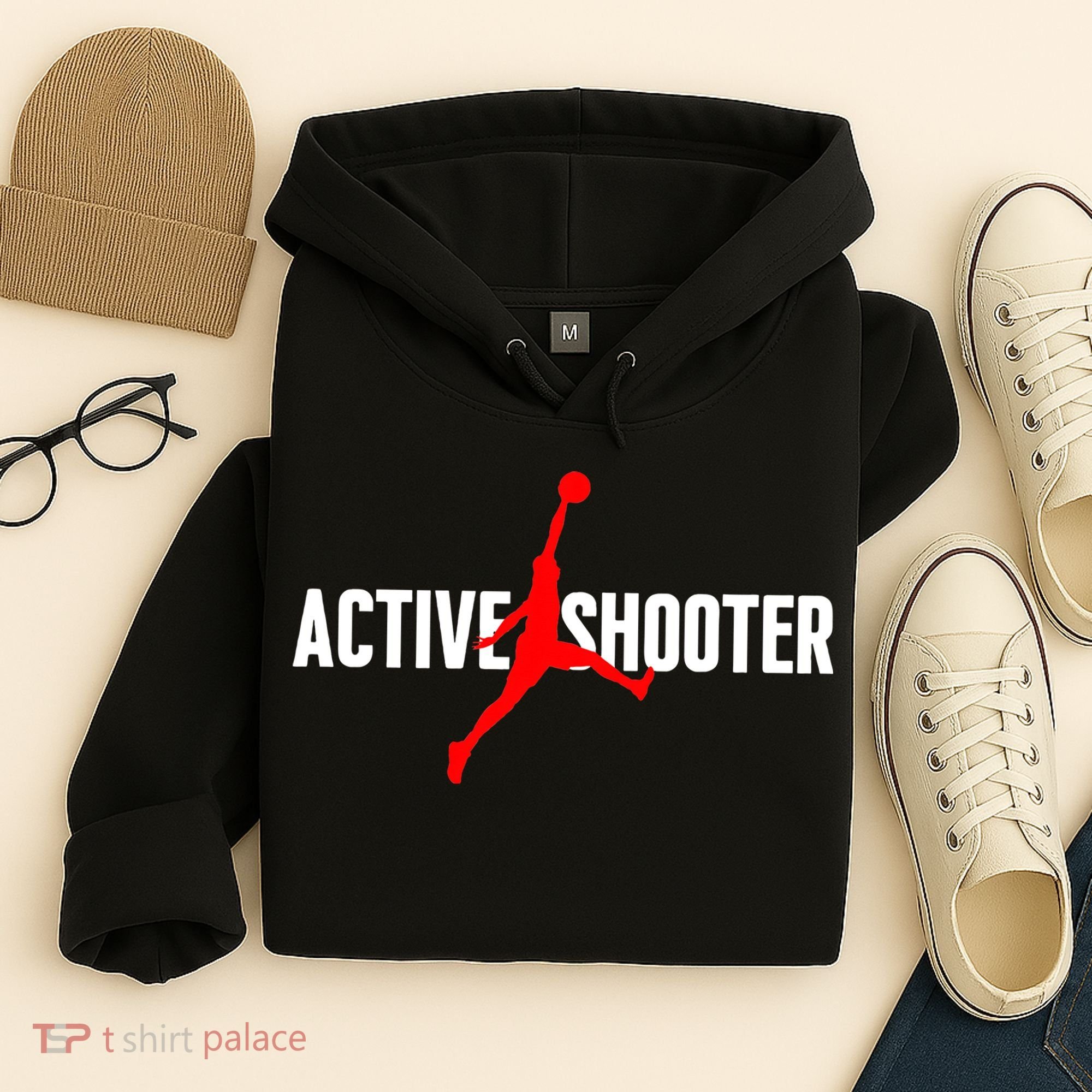 Funny Active Shooter Basketball Lovers sarcasm Hoodie