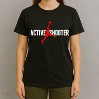Funny Active Shooter Basketball Lovers sarcasm T-Shirt thumb 4