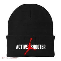Funny Active Shooter Basketball Lovers sarcasm Beanie thumb 0