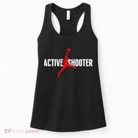 Funny Active Shooter Basketball Lovers sarcasm Women's Tank Top thumb 0