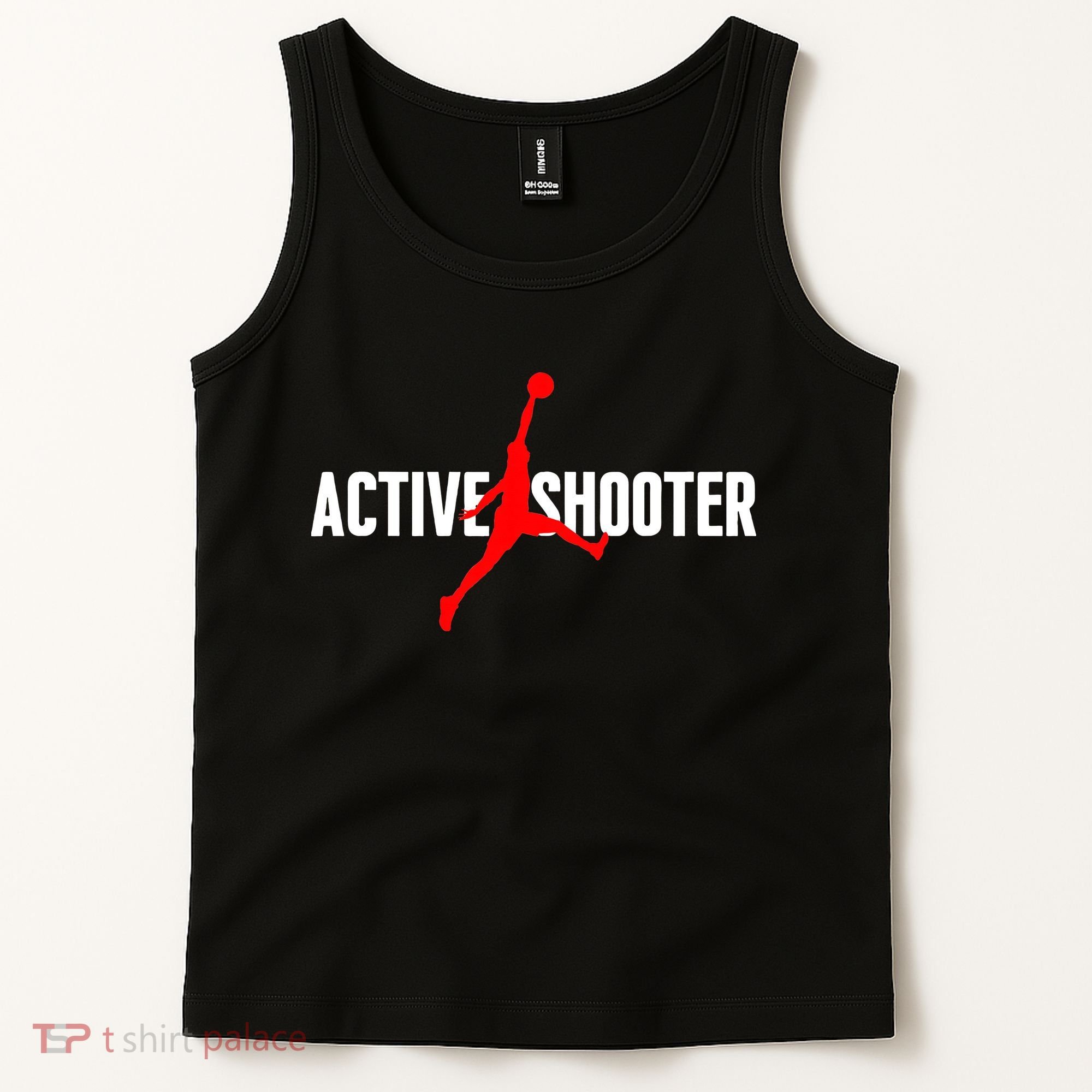 Funny Active Shooter Basketball Lovers sarcasm Tank Top