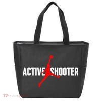 Funny Active Shooter Basketball Lovers sarcasm Tote Bag thumb 0