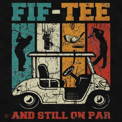 Fif And Still On Par 50th Birthday Golf 50 Year Old Ladies PosiCharge Tri-Blend Wicking Tank