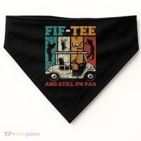 Fif And Still On Par 50th Birthday Golf 50 Year Old USA-Made Doggie Bandana thumb 0