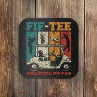 Fif And Still On Par 50th Birthday Golf 50 Year Old Coaster thumb 0