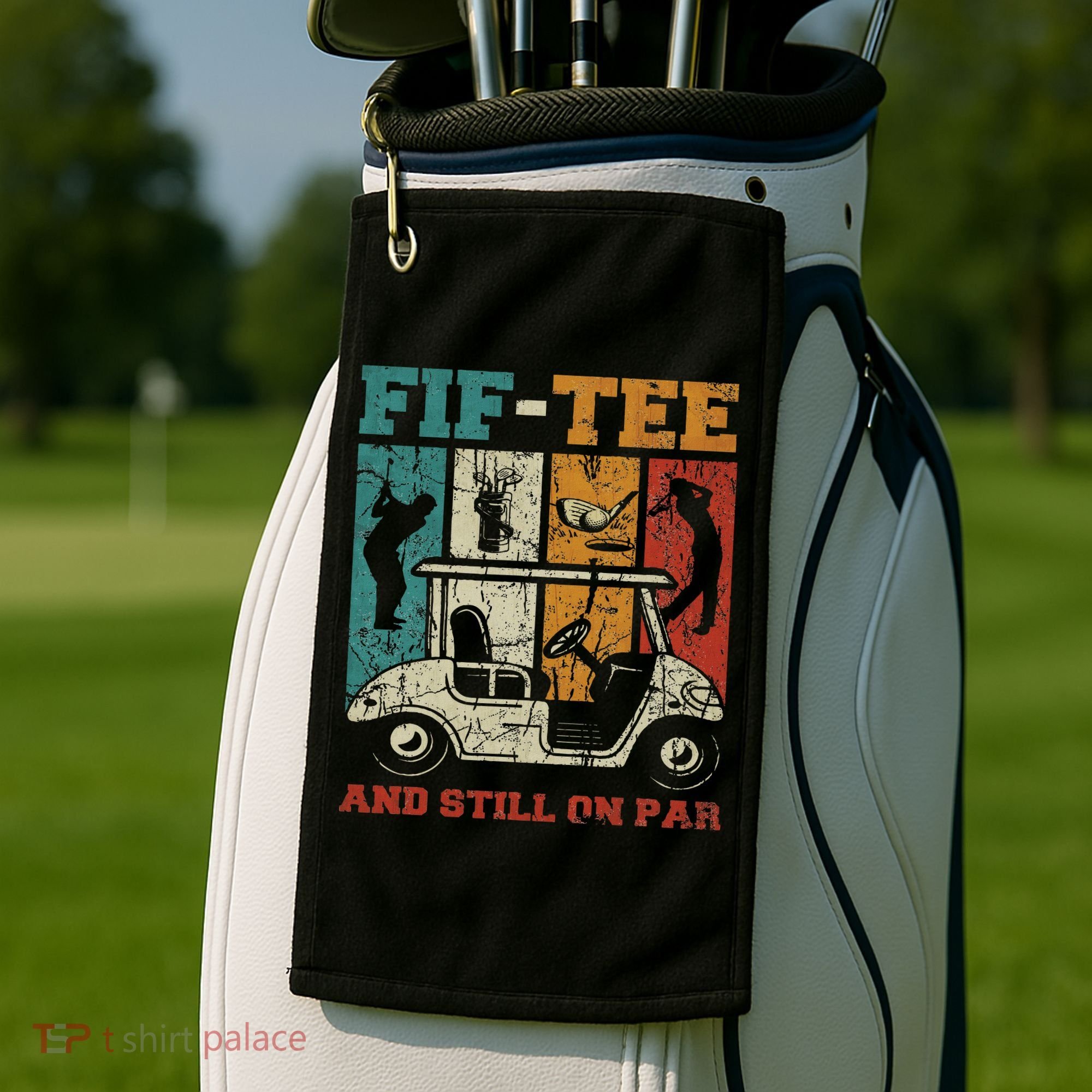 Fif And Still On Par 50th Birthday Golf 50 Year Old Golf Towel