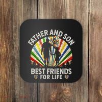 Father And Son Best Friends For Life Autism Awareness Coaster thumb 0