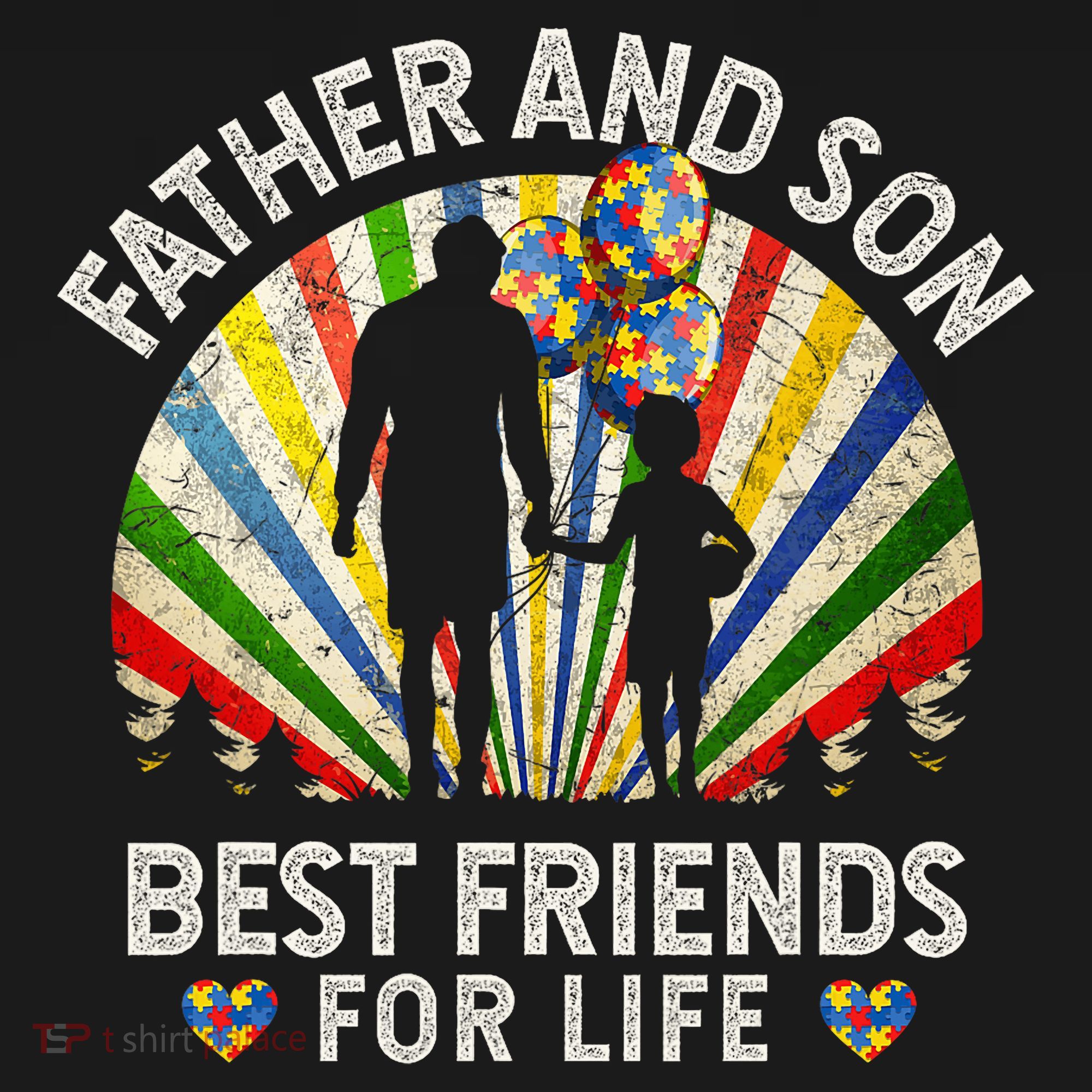Father And Son Best Friends For Life Autism Awareness Women's Hoodie