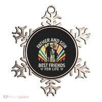 Father And Son Best Friends For Life Autism Awareness Ornament thumb 0