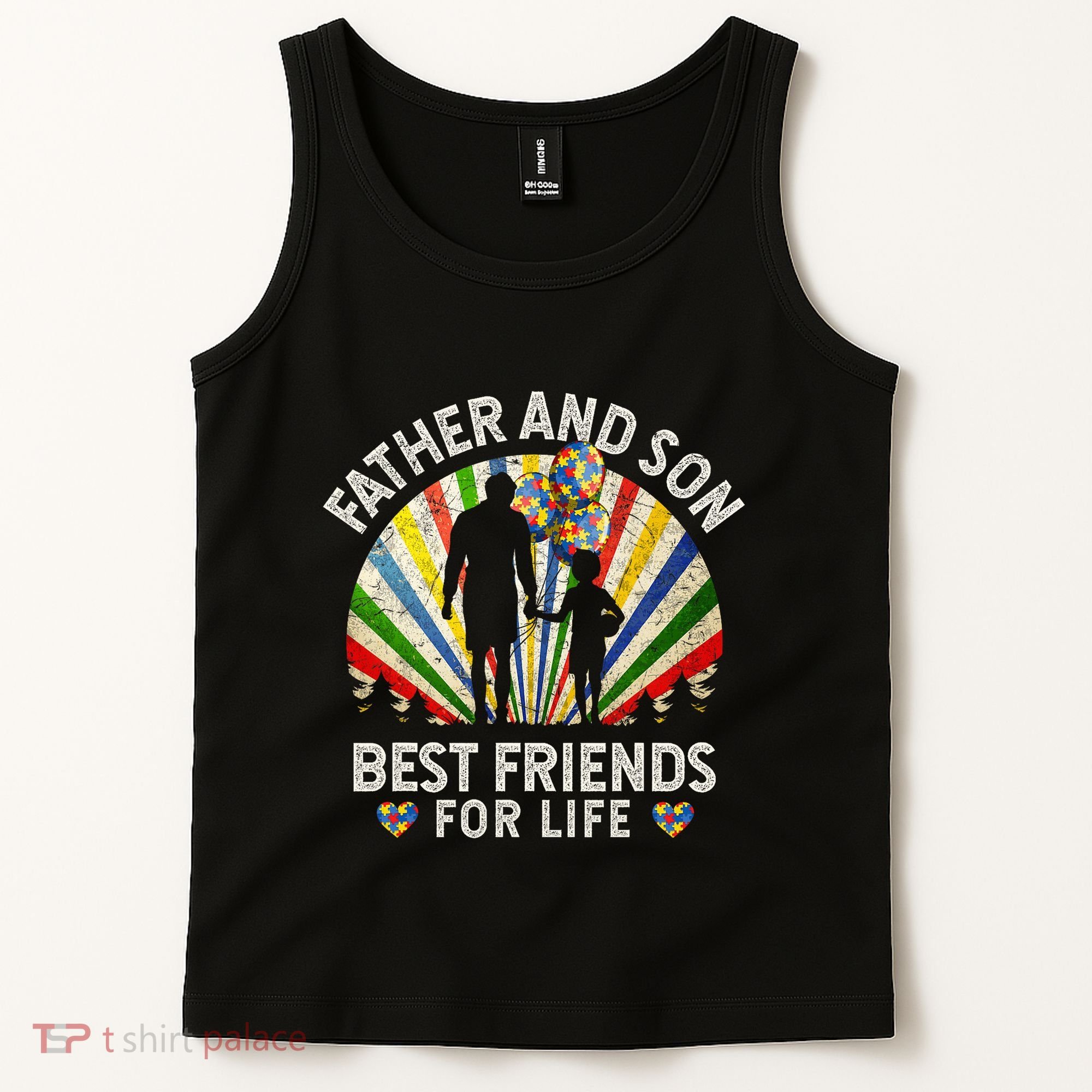 Father And Son Best Friends For Life Autism Awareness Tank Top
