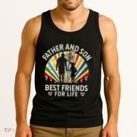 Father And Son Best Friends For Life Autism Awareness Tank Top thumb 3