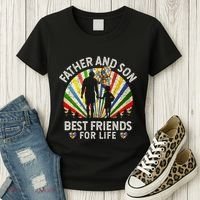 Father And Son Best Friends For Life Autism Awareness Women's T-Shirt thumb 3