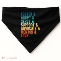 Foster Adopt Serve Support Advocate Mentor Love Adoption USA-Made Doggie Bandana thumb 0