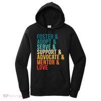 Foster Adopt Serve Support Advocate Mentor Love Adoption Women's Hoodie thumb 0