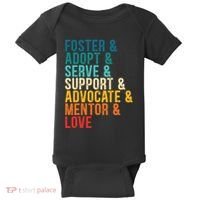 Foster Adopt Serve Support Advocate Mentor Love Adoption Baby Bodysuit thumb 0