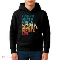 Foster Adopt Serve Support Advocate Mentor Love Adoption Kids Hoodie thumb 4