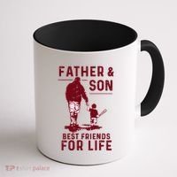 Father And Son Best Friends For Life Baseball Player Dad Son Coffee Mug thumb 1