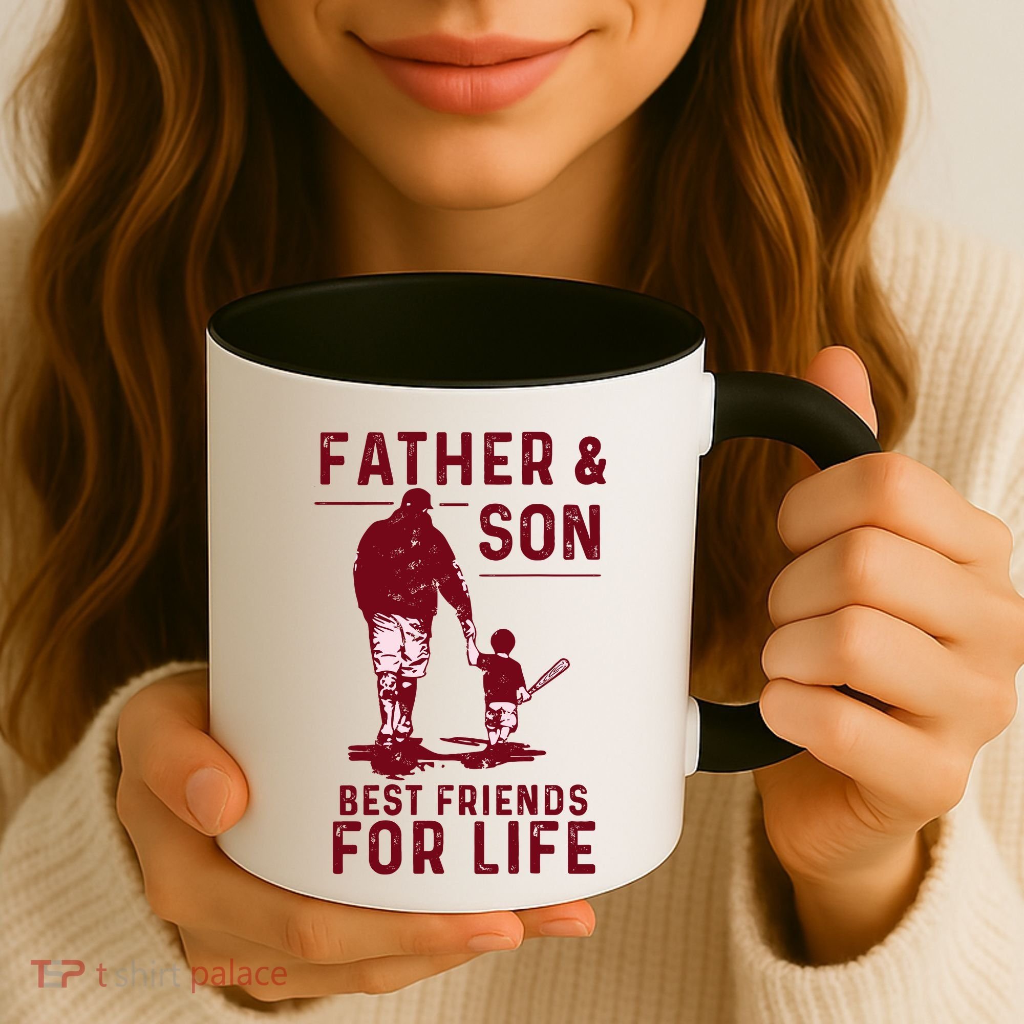 Father And Son Best Friends For Life Baseball Player Dad Son Coffee Mug