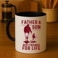 Father And Son Best Friends For Life Baseball Player Dad Son Coffee Mug thumb 4