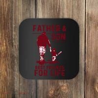 Father And Son Best Friends For Life Baseball Player Dad Son Coaster thumb 0