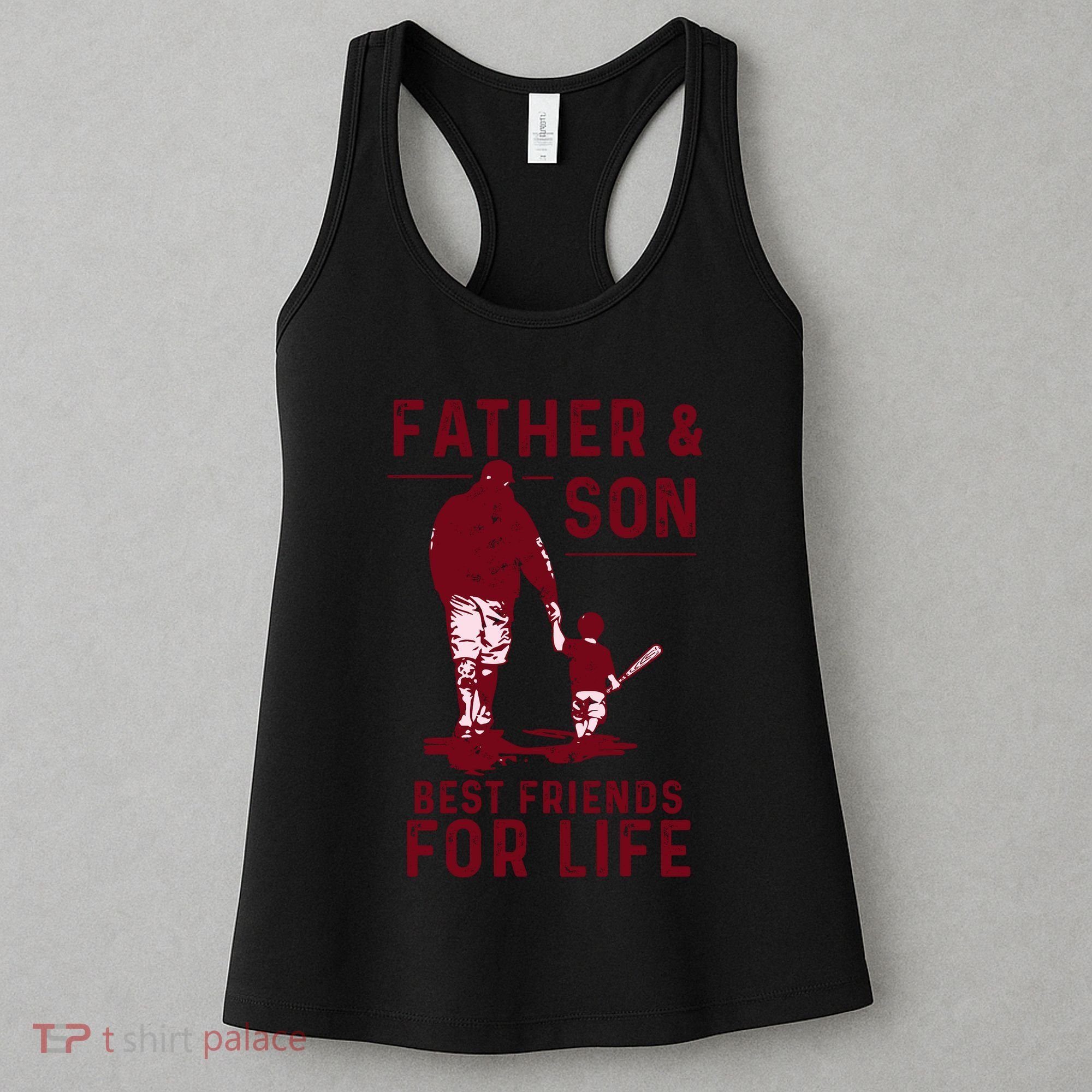 Father And Son Best Friends For Life Baseball Player Dad Son Women's Tank Top