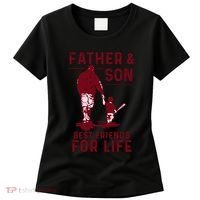 Father And Son Best Friends For Life Baseball Player Dad Son Women's T-Shirt thumb 0