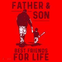 Father And Son Best Friends For Life Baseball Player Dad Son Santa Hat thumb 1