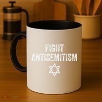 Fight Antisemitism Stop the Hate Jewish Pride  Coffee Mug thumb 4