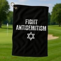 Fight Antisemitism Stop the Hate Jewish Pride  Golf Towel thumb 1